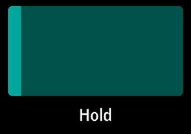 a filled rectangle that is on or off